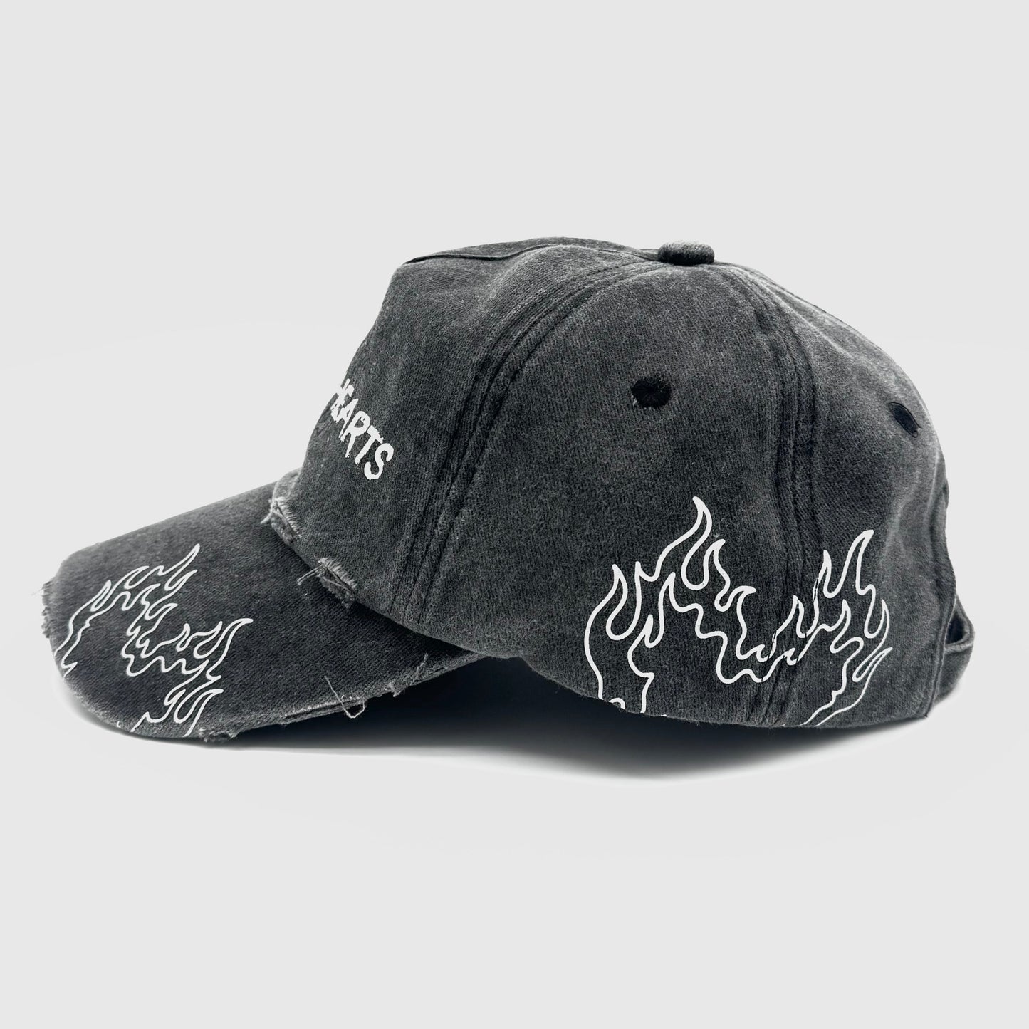 FLMXHRT CAP (FADED BLACK WASH)