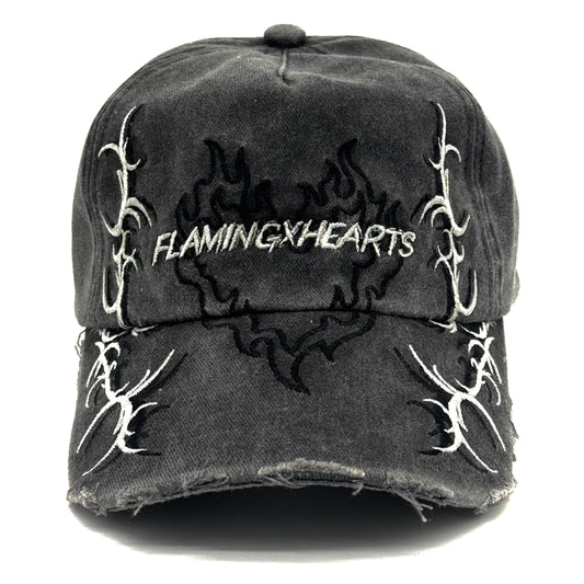 FXH//ICON CAP (FADED BLACK WASH)