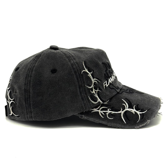FXH//ICON CAP (FADED BLACK WASH)
