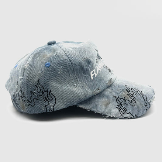 FLMXHRT CAP (SUN-FADED DENIM)