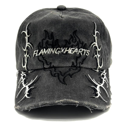 FXH//ICON CAP (FADED BLACK WASH)